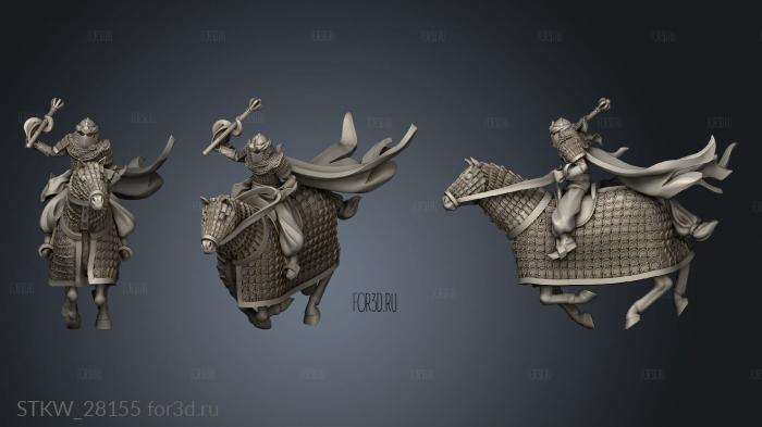 dark cataphract mounted stl model for CNC