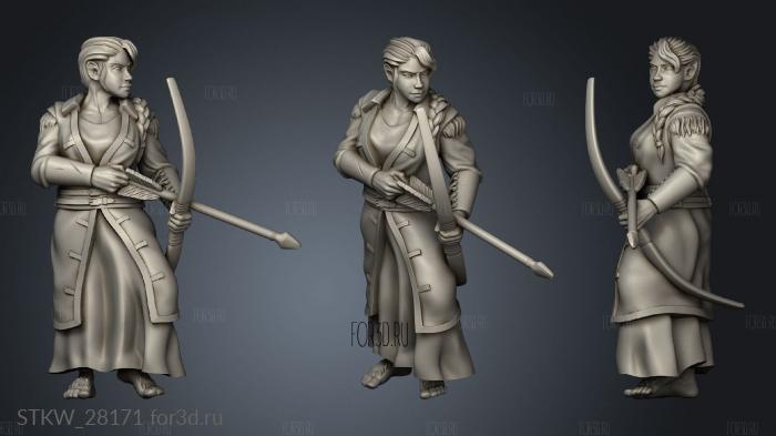 Halfling Militia Archer 3d stl модель для ЧПУ