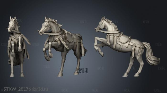 Horses horse light tack rearing 3d stl модель для ЧПУ