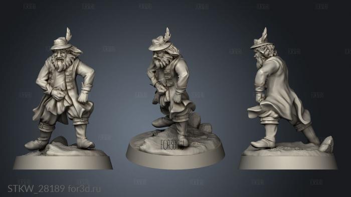 Thom the Bard stl model for CNC