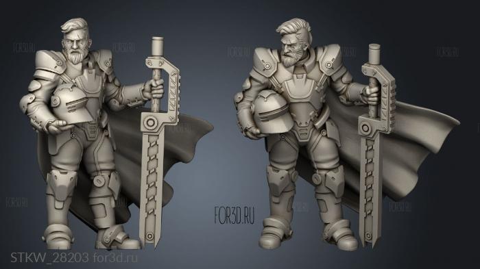 bertrand the electro knight stl model for CNC