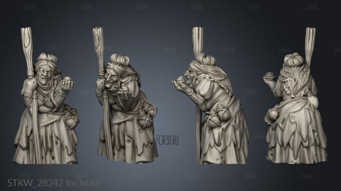 BABA Yaga STANDING stl model for CNC