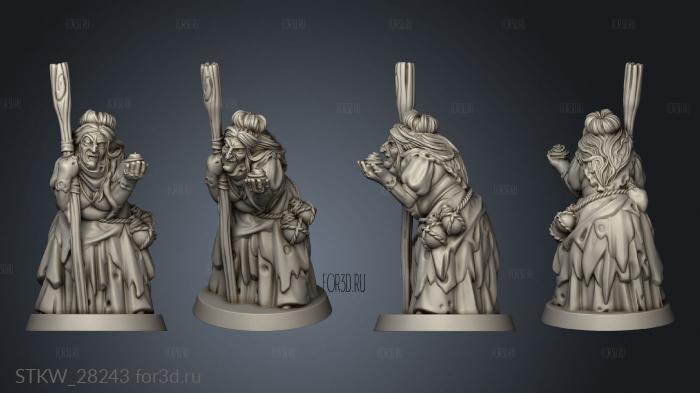 BABA Yaga STANDING BASE stl model for CNC