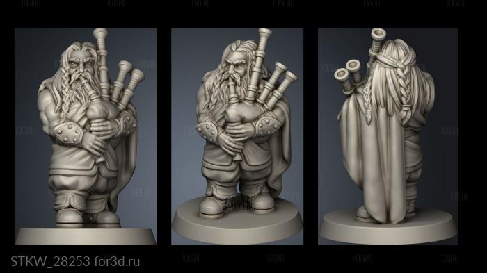 DWARF PIPER stl model for CNC