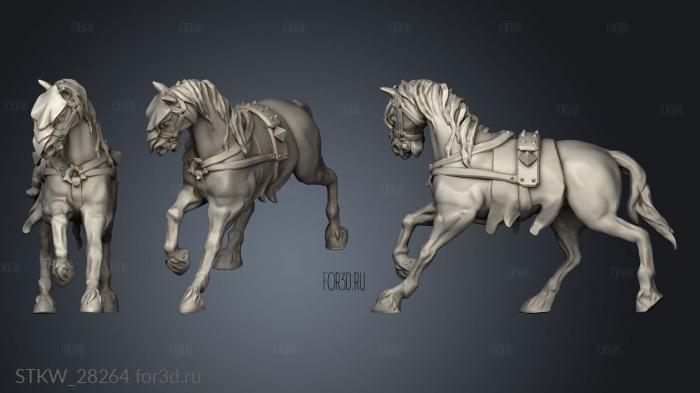from Chariot and Horses Horse Alive stl model for CNC