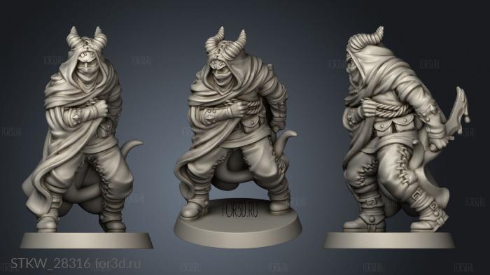 TIEFLING ASSASSIN POISON stl model for CNC