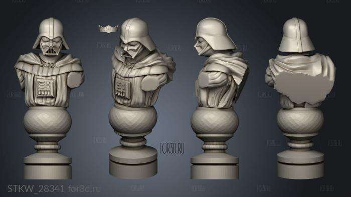 Chess Star Wars stl model for CNC