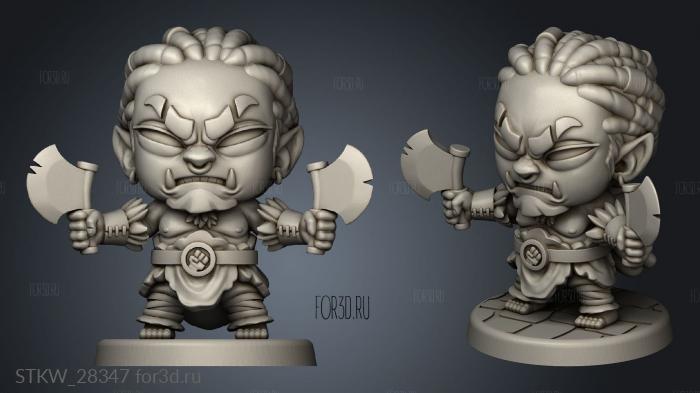 Chibi Barb stl model for CNC