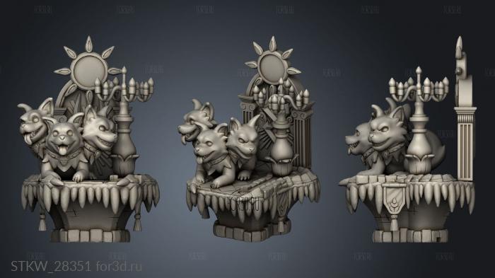 Chibi Cerberus stl model for CNC