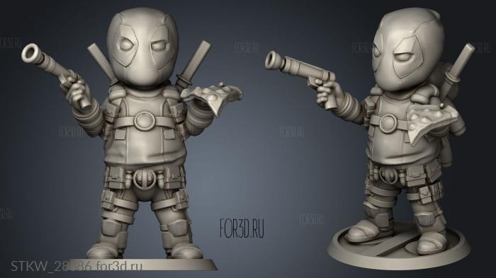 Chubby Deadpool stl model for CNC