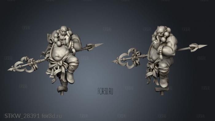 Chunky Humans Characters Monk Bob Salot stl model for CNC