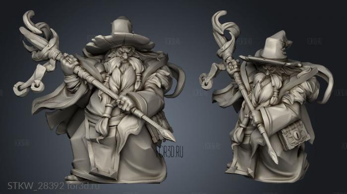 Chunky Humans Characters Wizard Myrmic stl model for CNC