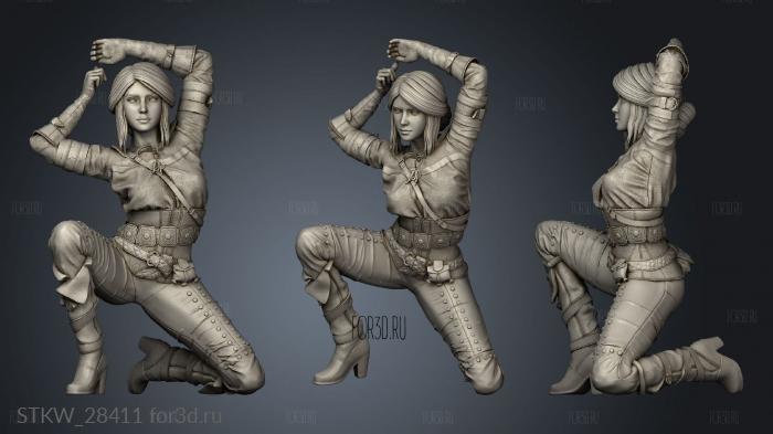 Ciri The Witcher sfw stl model for CNC