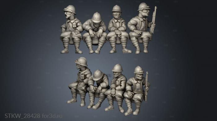 Citroen French Transport Passengers soldats stl model for CNC