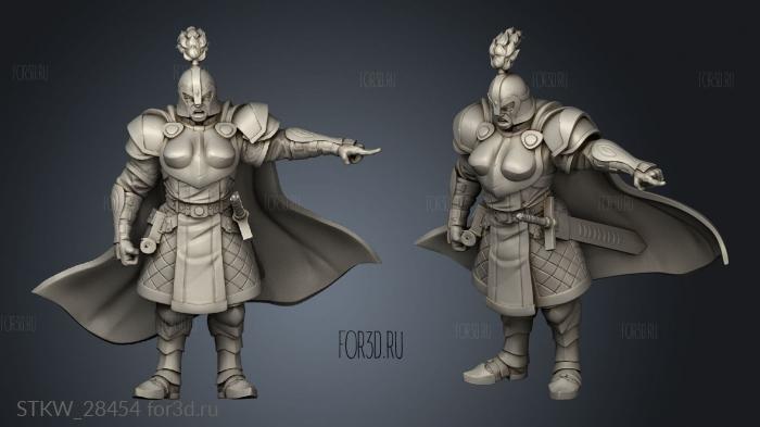 City guard commander stl model for CNC
