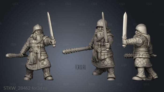 City Watch Dwarf truncheon stl model for CNC