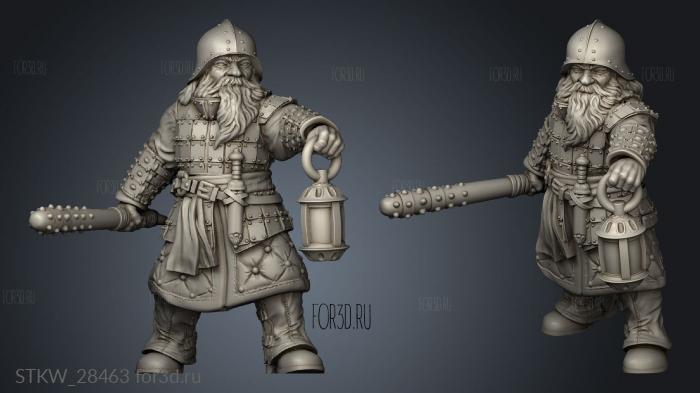 City Watch Dwarf truncheon stl model for CNC