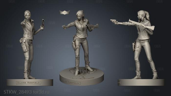 Claire Redfield Remake criativos resident evil statue stl model for CNC