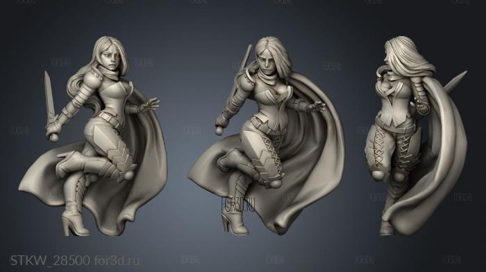 Assassin Delia The Swift Female Assassin stl model for CNC