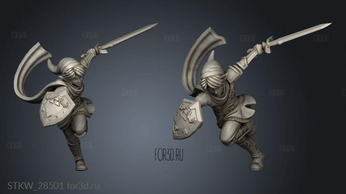 Assassin Finn Elven Adventurer stl model for CNC