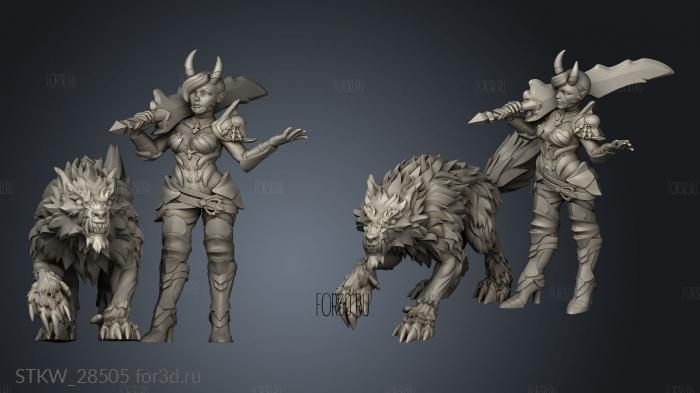 Assassin Shaduuna Female Tiefling Assassin stl model for CNC