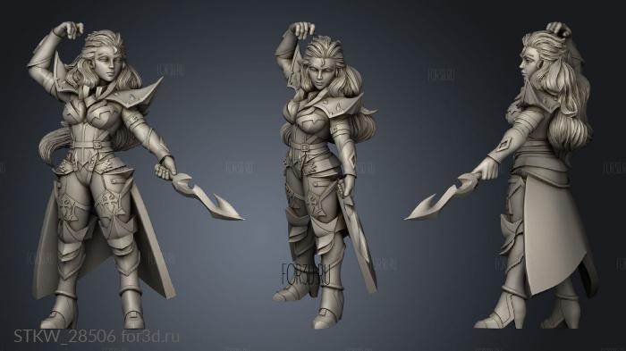 Assassin Shareaza Female Mage Assassin stl model for CNC