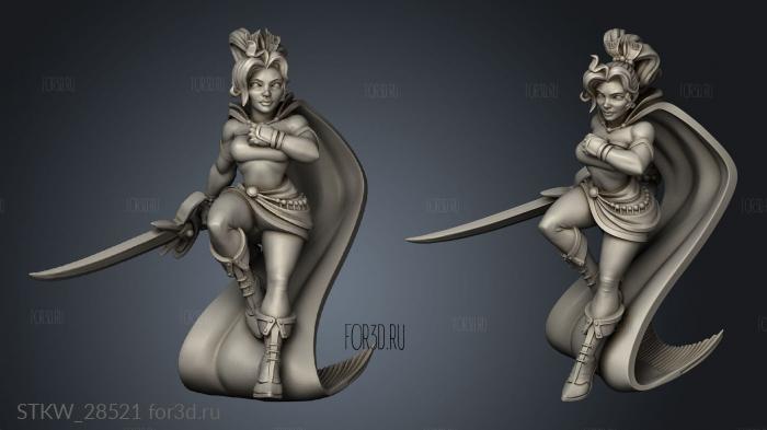 Classic inspired Fantasy Prissa stl model for CNC