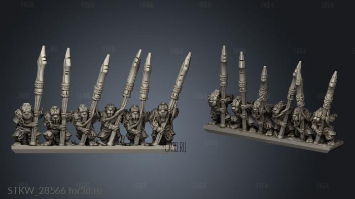 Claw Guard strips spear stl model for CNC