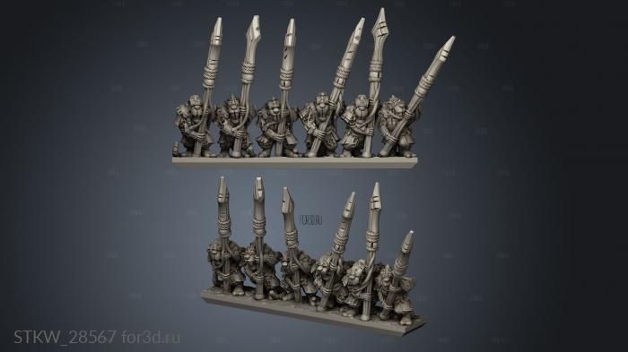 Claw Guard strips Spear stl model for CNC