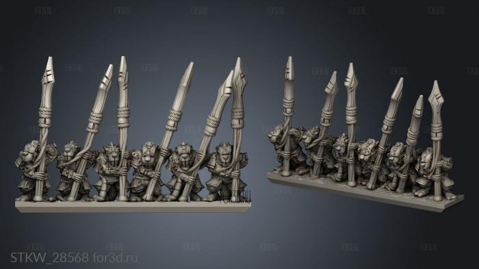 Claw Guard strips spear stl model for CNC