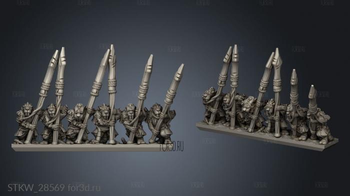 Claw Guard strips Spear stl model for CNC