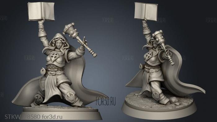 cleric female stl model for CNC