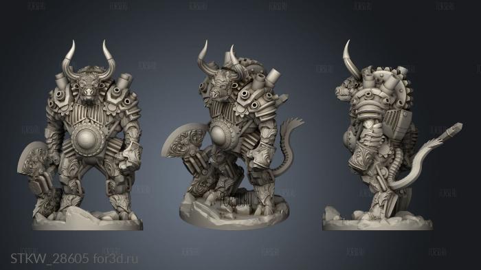 Clockwork Minotaur stl model for CNC