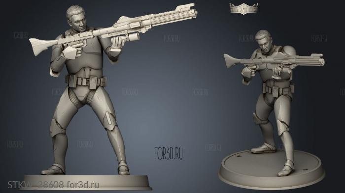 Clone Trooper Figurines Defenders stl model for CNC