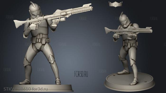 Clone Trooper Figurines Defenders stl model for CNC