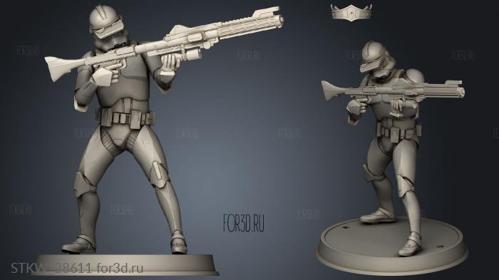 Clone Trooper Figurines Defenders stl model for CNC