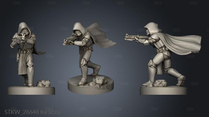 Commander Keller Action stl model for CNC