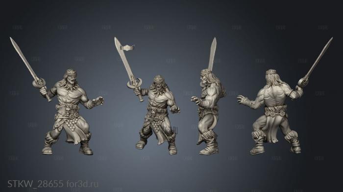 Conan conan with axe stl model for CNC