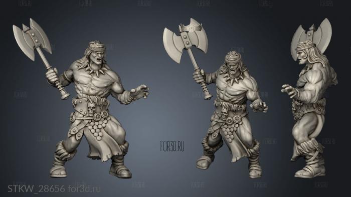 Conan conan with axe stl model for CNC