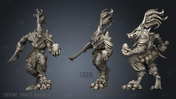 Wolf Man stl model for CNC