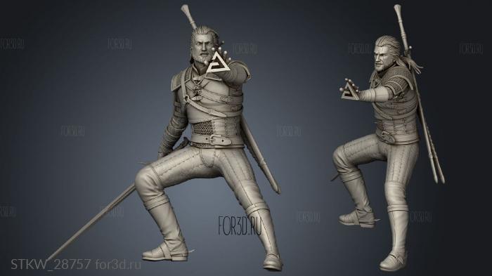 creator Geralt Rivia The Witcher stl model for CNC