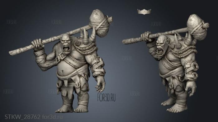 Creature Ogre stl model for CNC