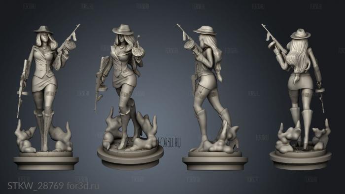 Crime City Miss Fortune stl model for CNC