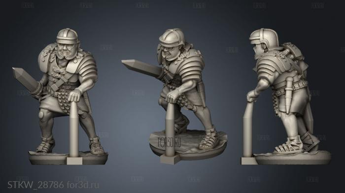 Forge Ancients legion attack at stl model for CNC