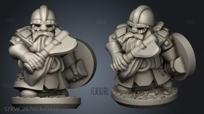 Forge Dwarves Shields warrior stl model for CNC