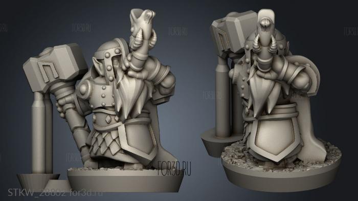 Forge Dwarves horn stl model for CNC