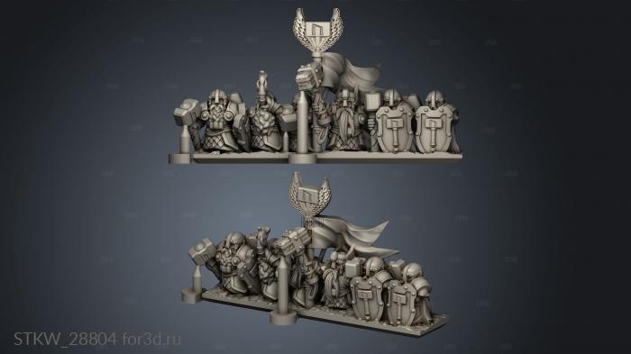 Forge Dwarves Strips banner stl model for CNC
