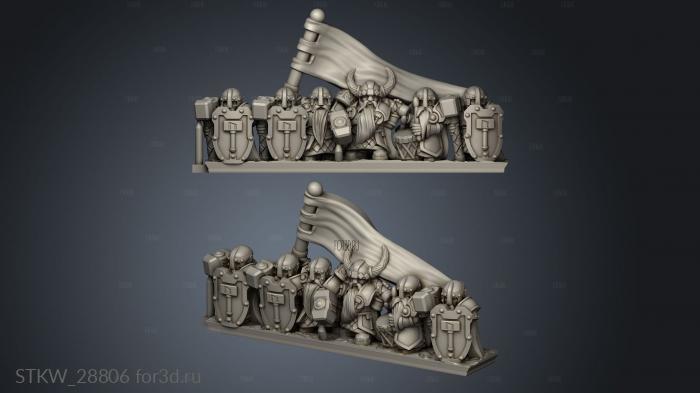 Forge Dwarves Strips banner stl model for CNC