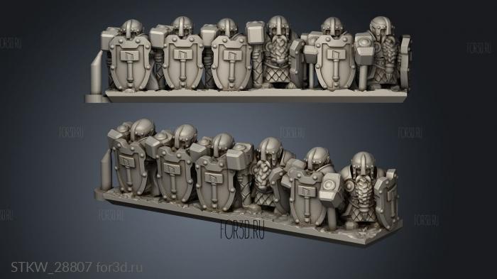 Forge Dwarves Strips warrior stl model for CNC