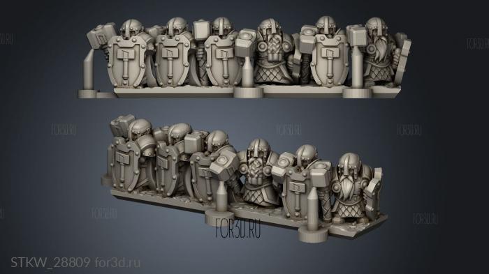 Forge Dwarves Strips warrior stl model for CNC